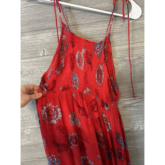 Intimately Free People Garden Party Red Comb‎ Size Small Maxi Dress - Picture 5 of 10